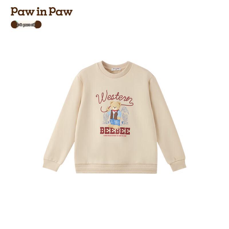 PawinPaw Boys  Cartoon Bear Round Neck Sweatshirt 110