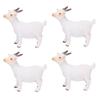 4pcs Goat Figurines Set Farm Animals Simulated Goat Model Toy Birthday Gift Decoration for Children