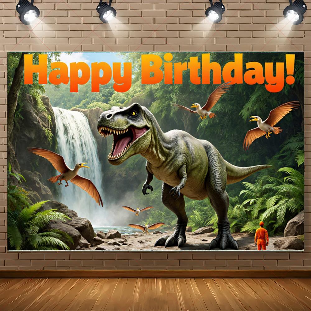 Jurassic Dinosaur Theme Birthday Party Decorations Backdrop Dinosaur Jungle Supplies Background Poster Photography Prop Kid Gift 120X90CM