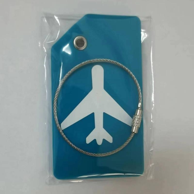 10pcs Silicone Suitcase Markers Durable Luggage Labels with Stainless Steel Loop Easy To Identify