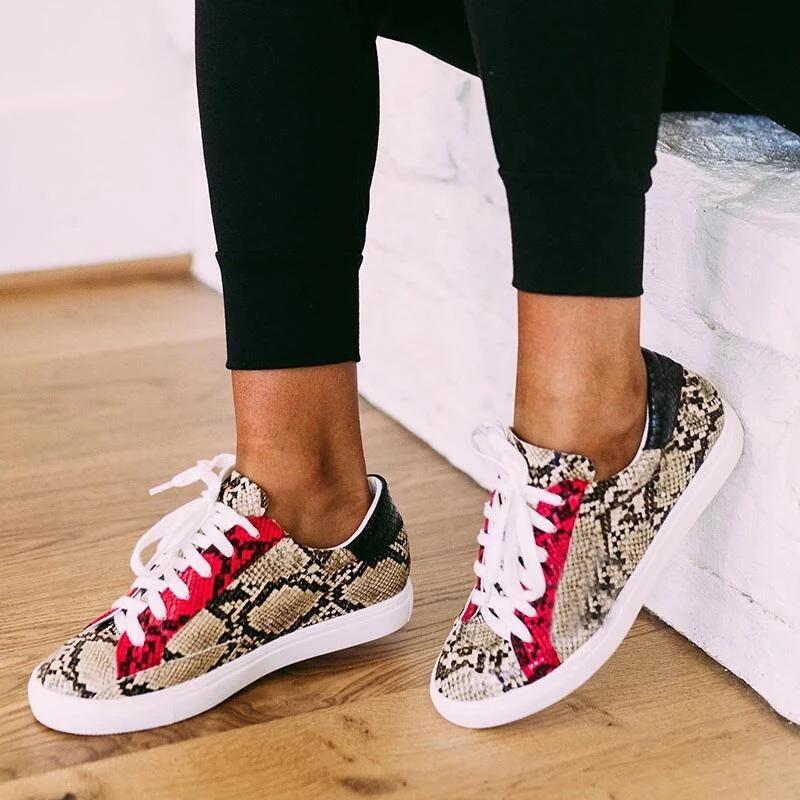 snake platform shoes