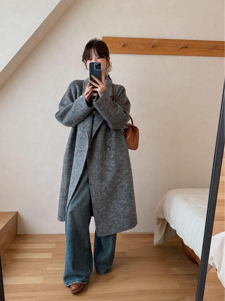 2025 High-End Handgenähter Doppelseitiger Wollmantel für Damen: Eleganter & Vielseitiger Herbst/Winter-Stil
