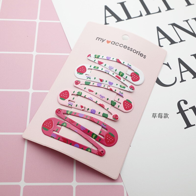 6 Stück Haarspangen Haarspangen Cartoon-Muster Rutschfester Glitzer für Baby Mädchen Kleinkinder Haarschmuck