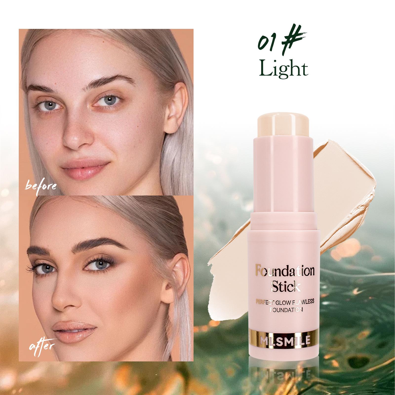 MLSMILE6 Color Foundation Stick Base Grooming Concealer Tears Fork Invisible Pore Lasting Setting Foundation 6g