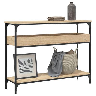 Vidaxl Console Table with Shelf, Sonoma Oak, 100X29X75 Cm