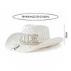 Rhinestone Letter Western Cowboy Hat Hollow Cowgirl Hat Jazz Hat  For Wedding Bachelorette Party