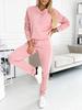 2024 Women's Casual Long Sleeve Half-Button Sportswear Set