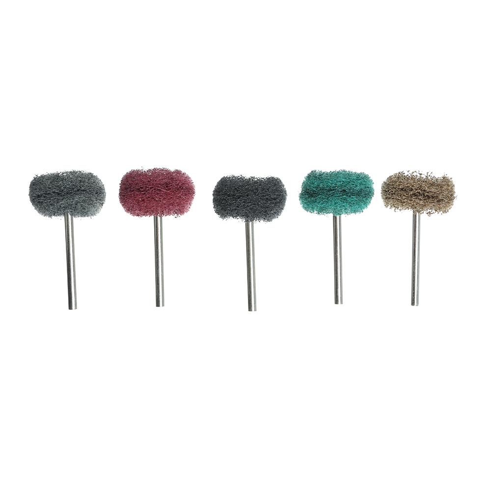 10pcs Abrasive Sanding Accessories with 3mm Shank Nylon Buffing Polishing Wheel Drill Abrasive Brush
