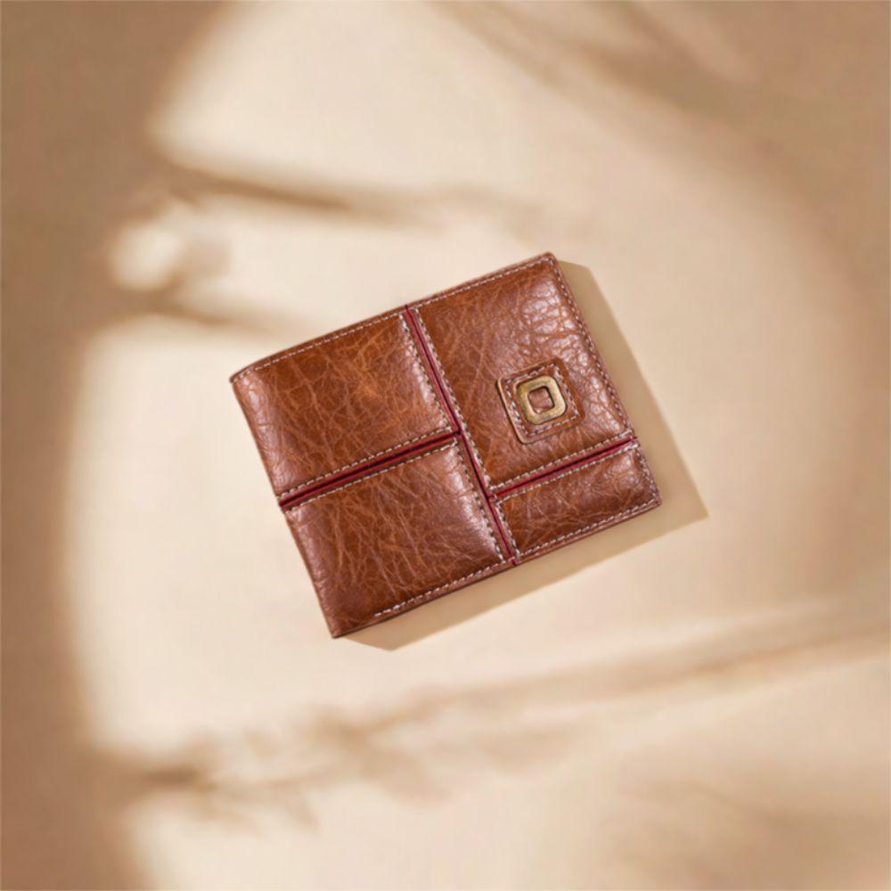 Pu Leather Male Bifold Wallets Classic Coin Pocket Fashion Men's Short Wallet  Daily