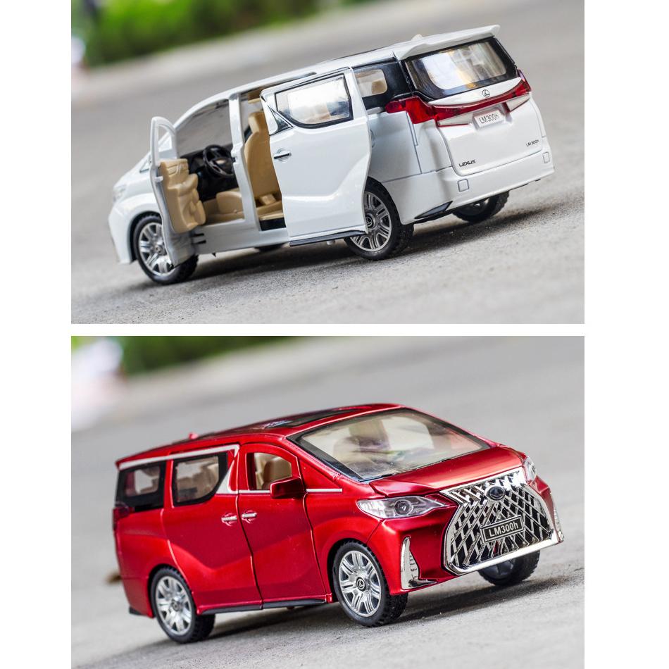 1:32 Scale Lexus LM300H Alloy Pull Back Metal Vehicle, Diecast Car Toy with Sound and Light, Door Can Be Opened Collection For Gifts Doll