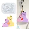 Desktop Ornament Mold Animal Holding Love Heart Candle Mould Silicone Mould for Jewelry Making and Handmade Craft