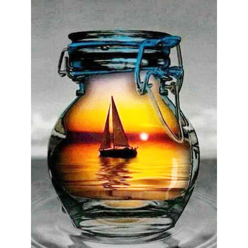 5d Diy Diamond Painting  Starry Sky Landscape Full Round Diamond Embroidery Mosaic Seascape Rhinestone Handmade