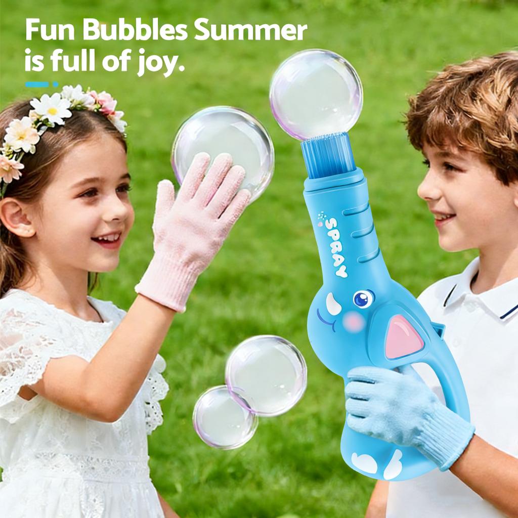 Cute Animal Smoke Bubble Machine Colorful Lighting Bubble Blowing Machine Elastic Bubble Fog Magic Wand Summer Party Ourdoor Toy