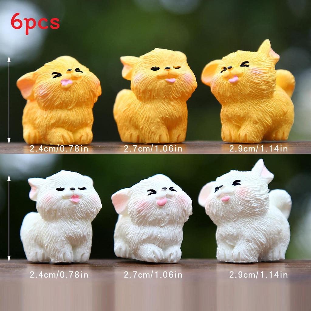 Cartoon Realistic Dog Miniature Model Resin Figure For Desk Car Decor