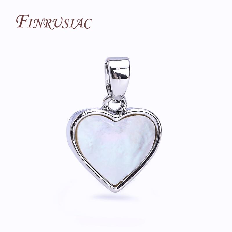 18K Real Gold Plated Heart Pendants For Necklace Making Supplies,Natural Shell Charms Jewelry Materials,DIY Accessories