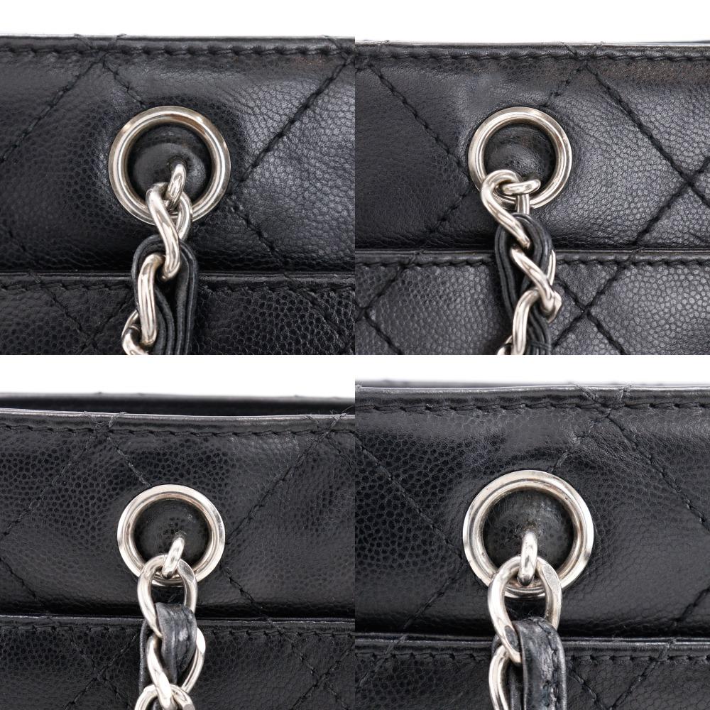 Chanel Torebka tote na łańcuszku Torebka Tote Matelasse czarna skóra Caviar Kobiety Używana