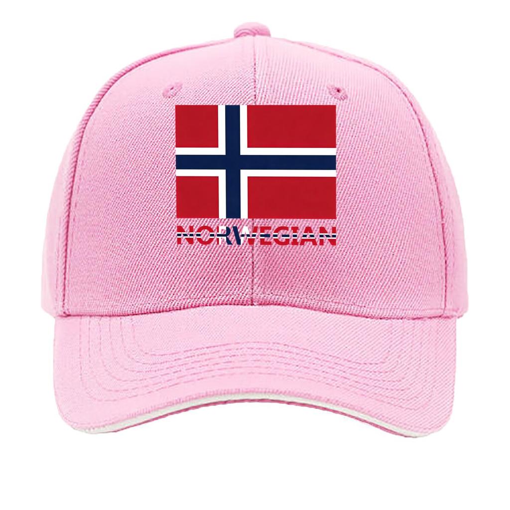 Norway Flag Print Adjustable Snapback Washable HandWashable Patriotic Sports Hat for Outdoor Sandwich Baseball Cap