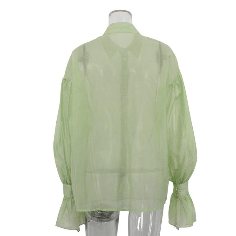 Fashion Loose Solid Color Women's Blouse 2026 Elegant Lapel Long Sleeve Office Lady Shirts Casual Classic Top Spring Female Clothing