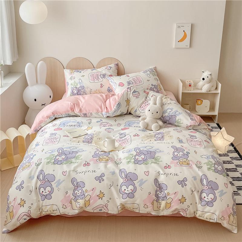 3Pcs Vintage Floral Plaid Pattern Duvet Cover Set 100% Cotton Ultra Soft Comforter Cover with Zipper Flowers Queen Bedding Set