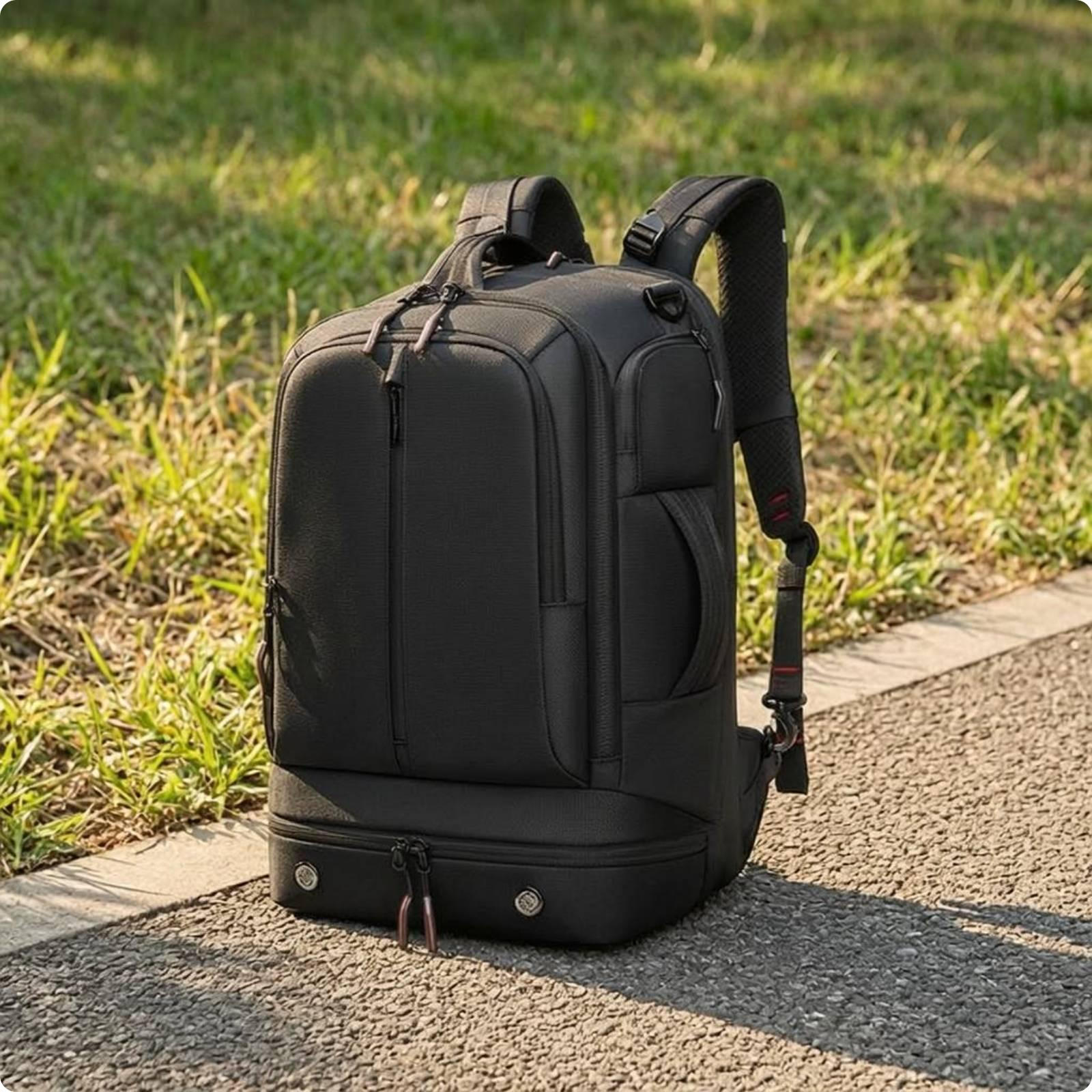 Convertible Shoulder Backpack Large Capacity Travel Lightweight Luggage for Men, Outdoor