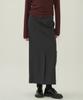 MOTT Essential Slit Long Skirt - Dark Gray