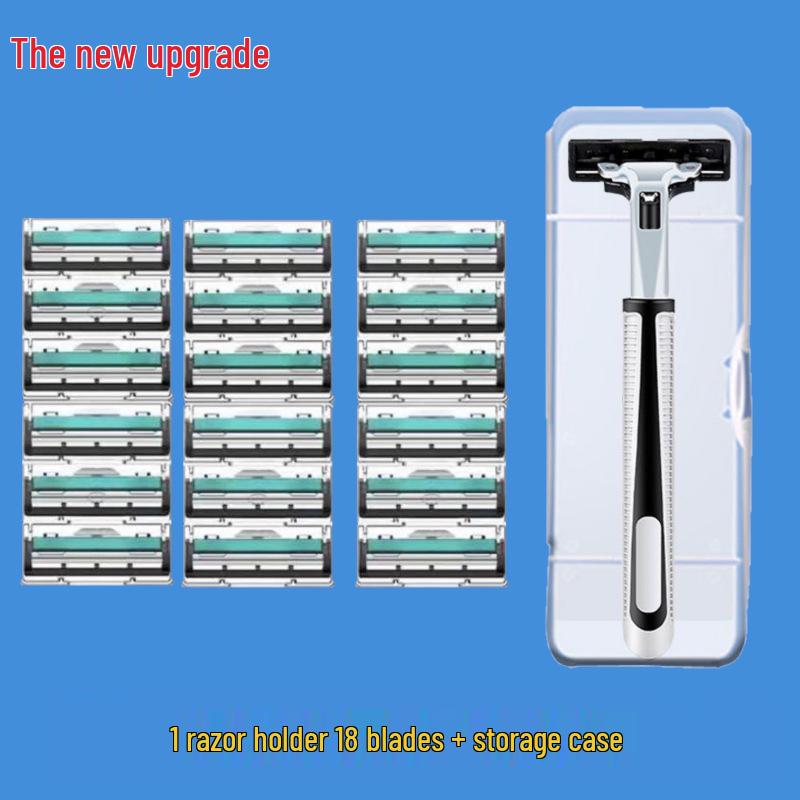 Men's Universal Double-Layer Razor Head: 2-Layer Blade for Beard & Face Shaving