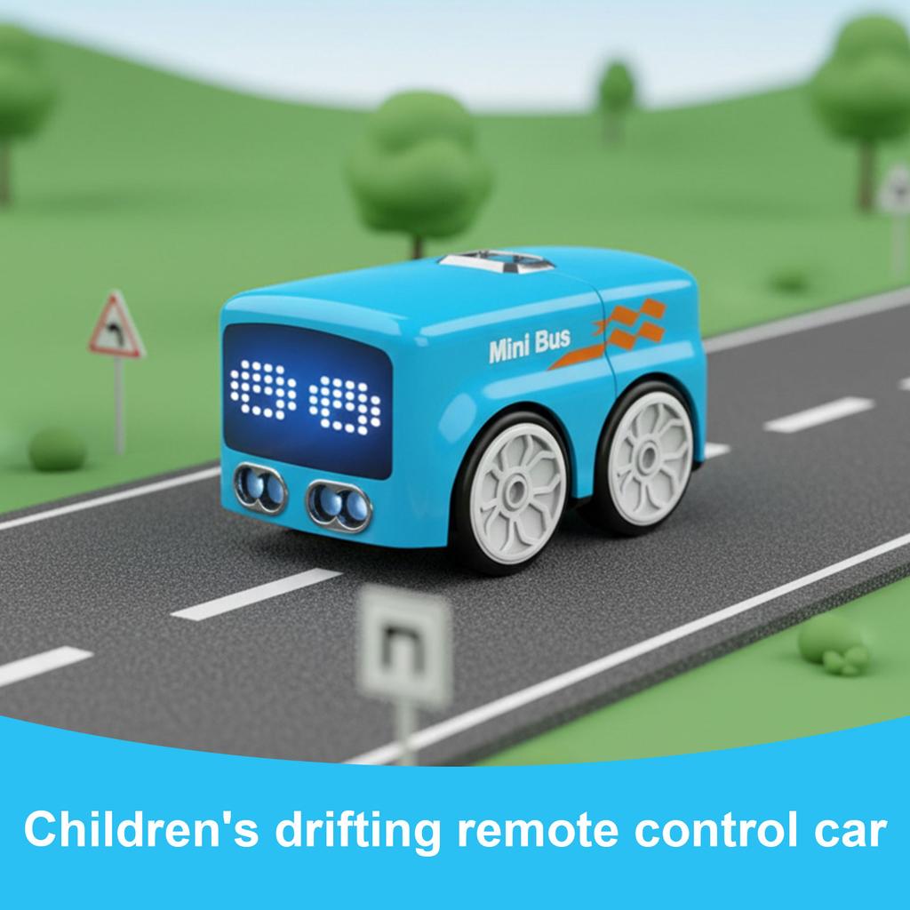 Control Gesture Sensing Mini Bus RC Car Auto-Follow Line Tracking Obstacle Avoidance Toy with Soccer for Boys Toy Birthday Gifts