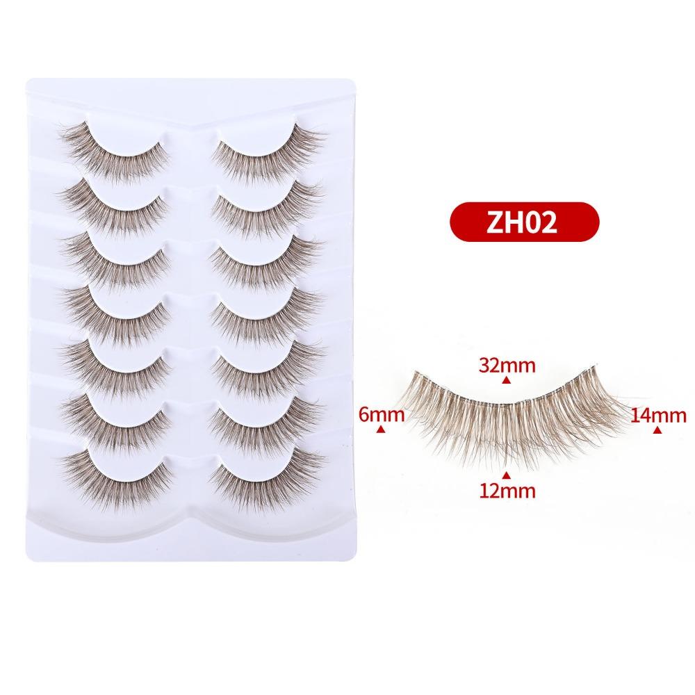 Clear Stem Simulation Eye Eyelashes 3D Curled False Eyelashes  Daily Party and Holiday Stage