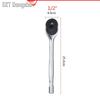 Telescopic Multi-Size Quick-Release Ratchet Wrench (1/4, 1/2, 3/8)
