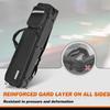 Hikeen Hard Pool Cue Case, 4x4 Capacity, Soft Velvet Lining, Adjustable Shoulder Strap, Compatible with Billiard Accessories