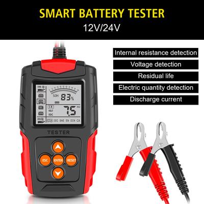 SOH SOC CCA IR Messung für Auto LKW PKW Motorrad Batterietester 12V 24V Batterieanalysator Testwerkzeug Digital