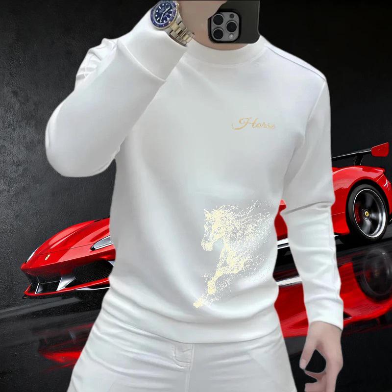 2026 Year of the Horse Men s Red Hoodie - Festive Zodiac Casual New Year Top 4XL