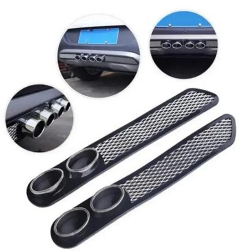 1Pair Universal Vent Grid Exhaust Muffler Pipe Car Auto Styl in g Fake Decorative Car Decorative Tuyere Fake Exhaust Hole
