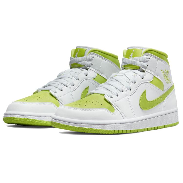 Jordan 1 Mid White Lime Women's BQ6472-131