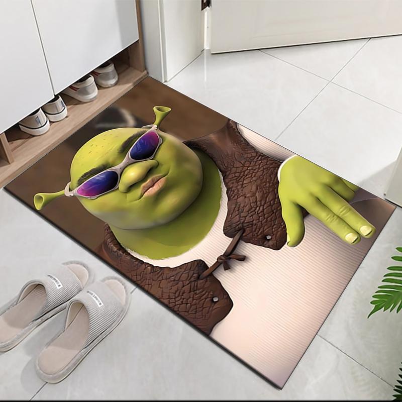 Teppich mit Shrek-Aufdruck, für Bürostuhl Wohnzimmer Schlafzimmer Küchenraum Dekoration Geschenke.