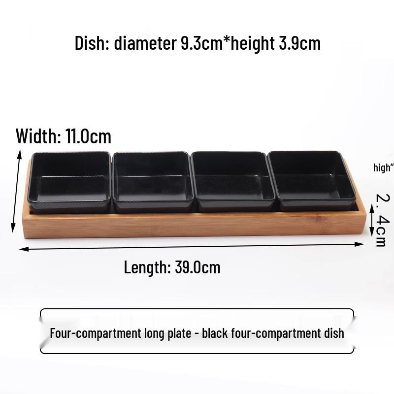 

Japanese-Style Four-Compartment Snack Plate