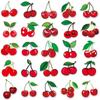 50pcs Cute Cherry Stickers: Waterproof Decorative Fruit Stickers for Phone Cases, Milk Tea Cups, and Stationery