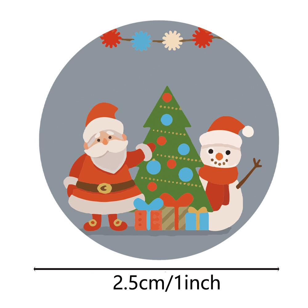 100-500Pcs New Merry Christmas Stickers Gift Packaging Seal Labels for New Year Decor, Greeting Cards, Candy Bags Stickers