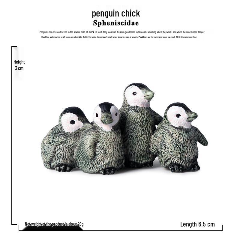 Emperor Penguin Marine Animal Model Toy Set for Kids