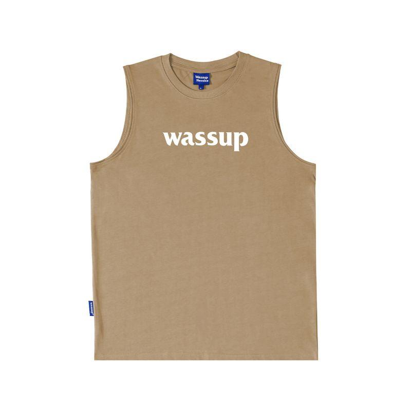 

Wassup Heods Trendy Couples Vest Men Summer American 100% Cotton Coat Sports Fitness Basketball Sleeveless