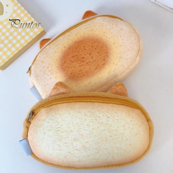 Siamese Cat Stationery Bag Plush Pencil Case, Large Capacity Fluffy Pen Pouch for Makeup Brush Holder Students, Soft Desk, Creative Animal Organizer