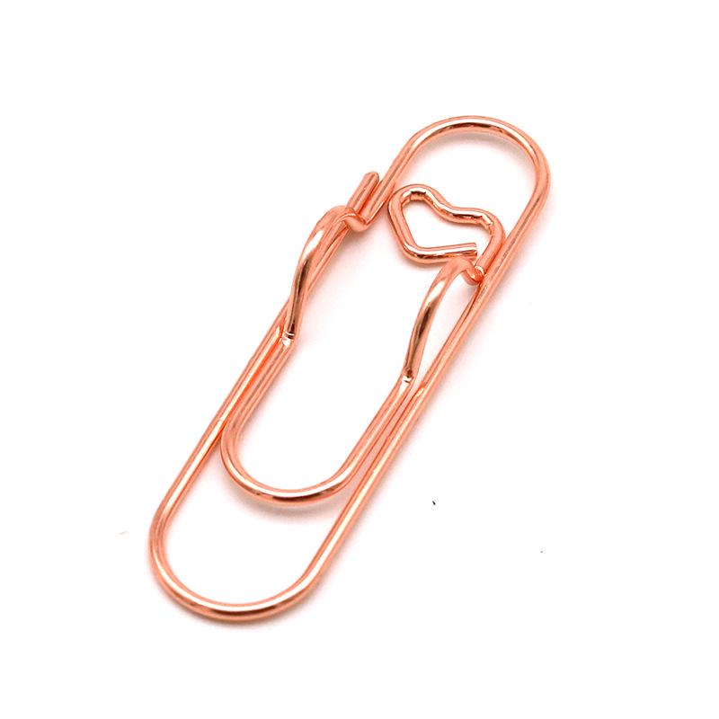 Gold Creative Metal Heart Pen Holder Clip - Portable & Stylish Pen Accessory