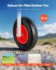Boat Launching Wheels, 136.1 Kg Load Capacity, 381 Mm Aluminium Alloy Transom Wheel with Inflatable Rubber Tires, Folding Launch Wheels with 4 Quick