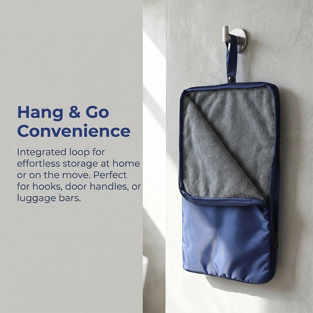 Solid Color Towel Wet Bag Snap Handle Pool Foot Cleaning Cloths Swimming Suit Pouch Swimming