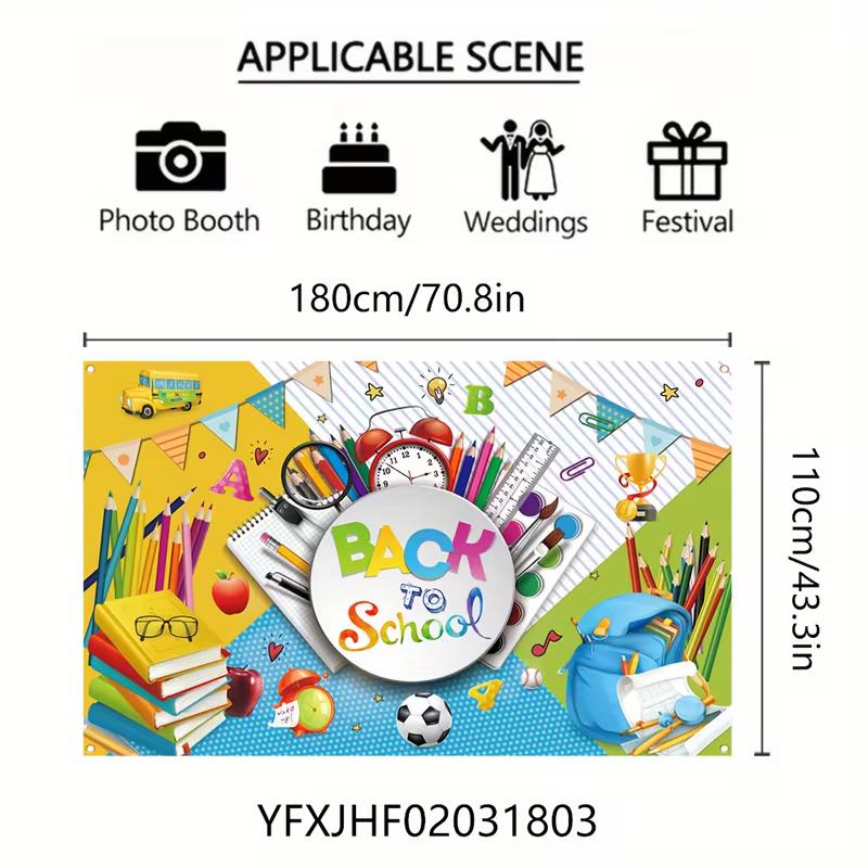 Vibrant School Theme Banner, Back To School Photo Booth Decor