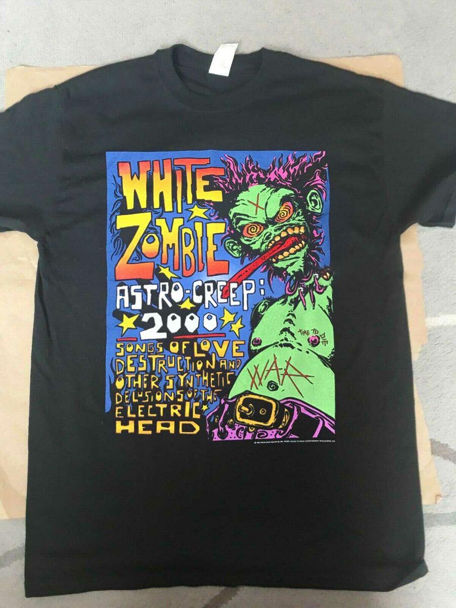 White Zombie Концертная Музыка Черная Футболка Хлопок Унисекс L