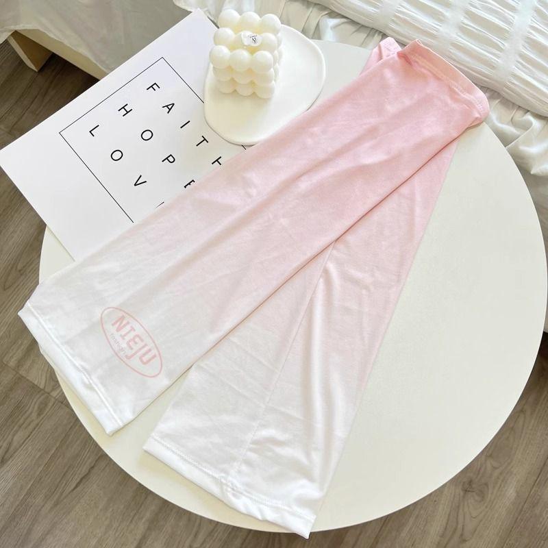 1Pair Gradient Color Loose Cycling Arm Sleeves Uv Protection Sunscreen Running Sleeve Outdoors Sport Cycling Arm Sleeves