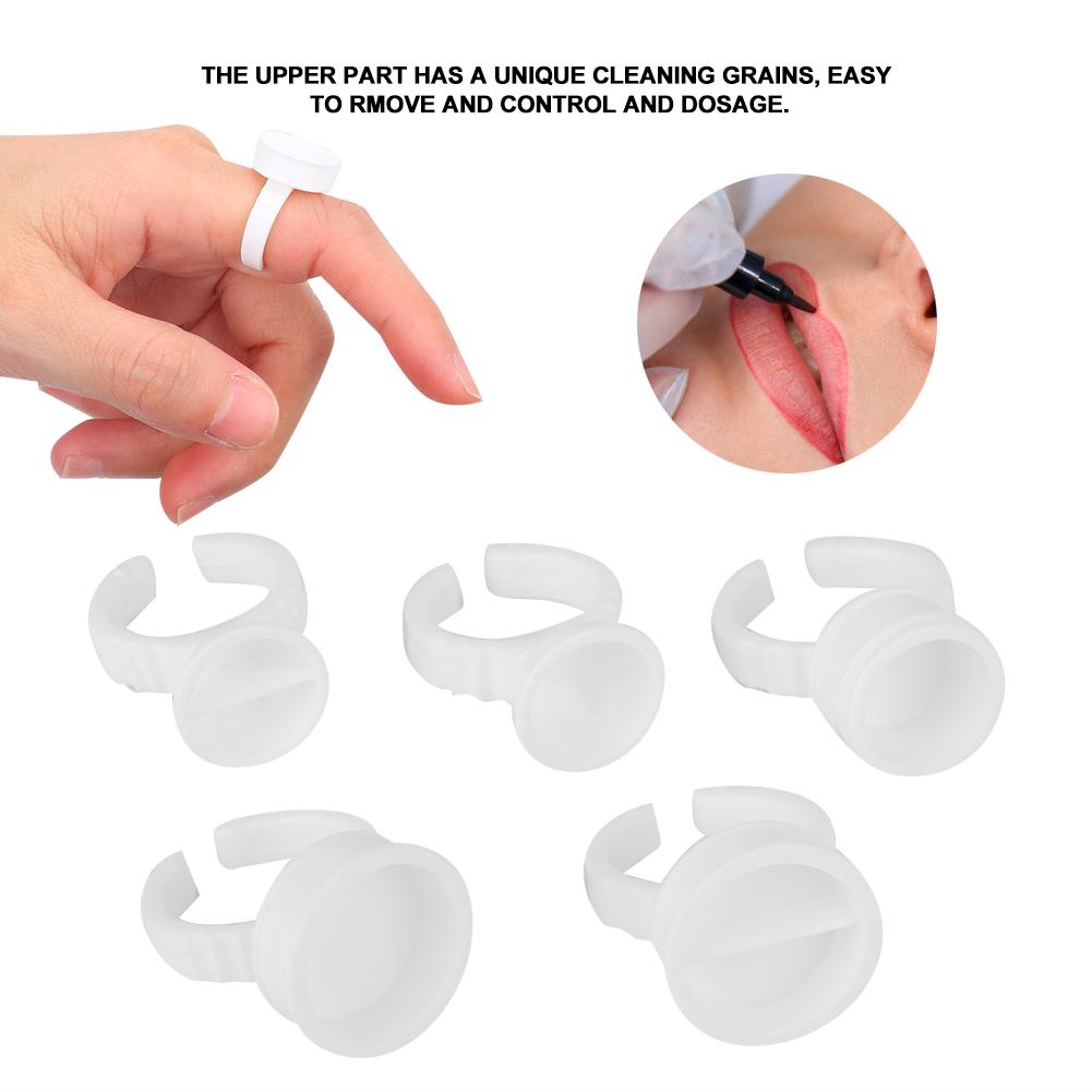 500Pcs Disposable Tattoo Ink Ring Cup Container Makeup Pigment Cap Accessories Holder500Pcs