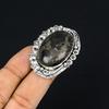 Sterlingsilber Gabbro Jaspis Edelstein Ehefrau Eleganter Versprechensring Schmuck US 6.5