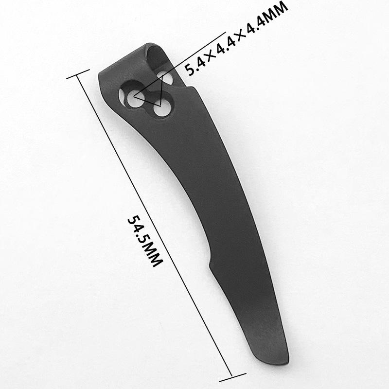 1piece Titanium Alloy Back Clip Folding Knife Pocket Back Clamps For Cld Steel Recn1 Folding Knife DIY Parts Accessories